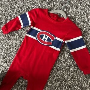 HABS Petit Lem Red Baby Onesie with Logo NEW